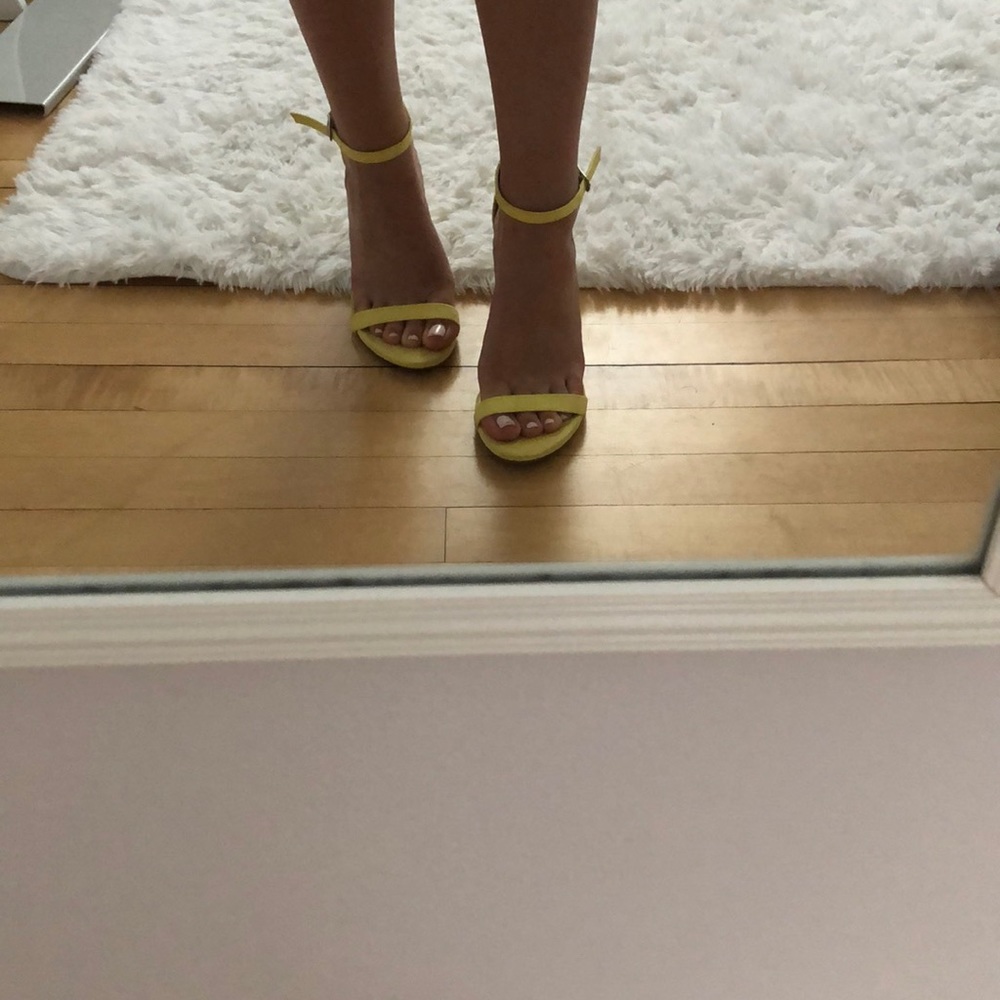 Neon yellow heels